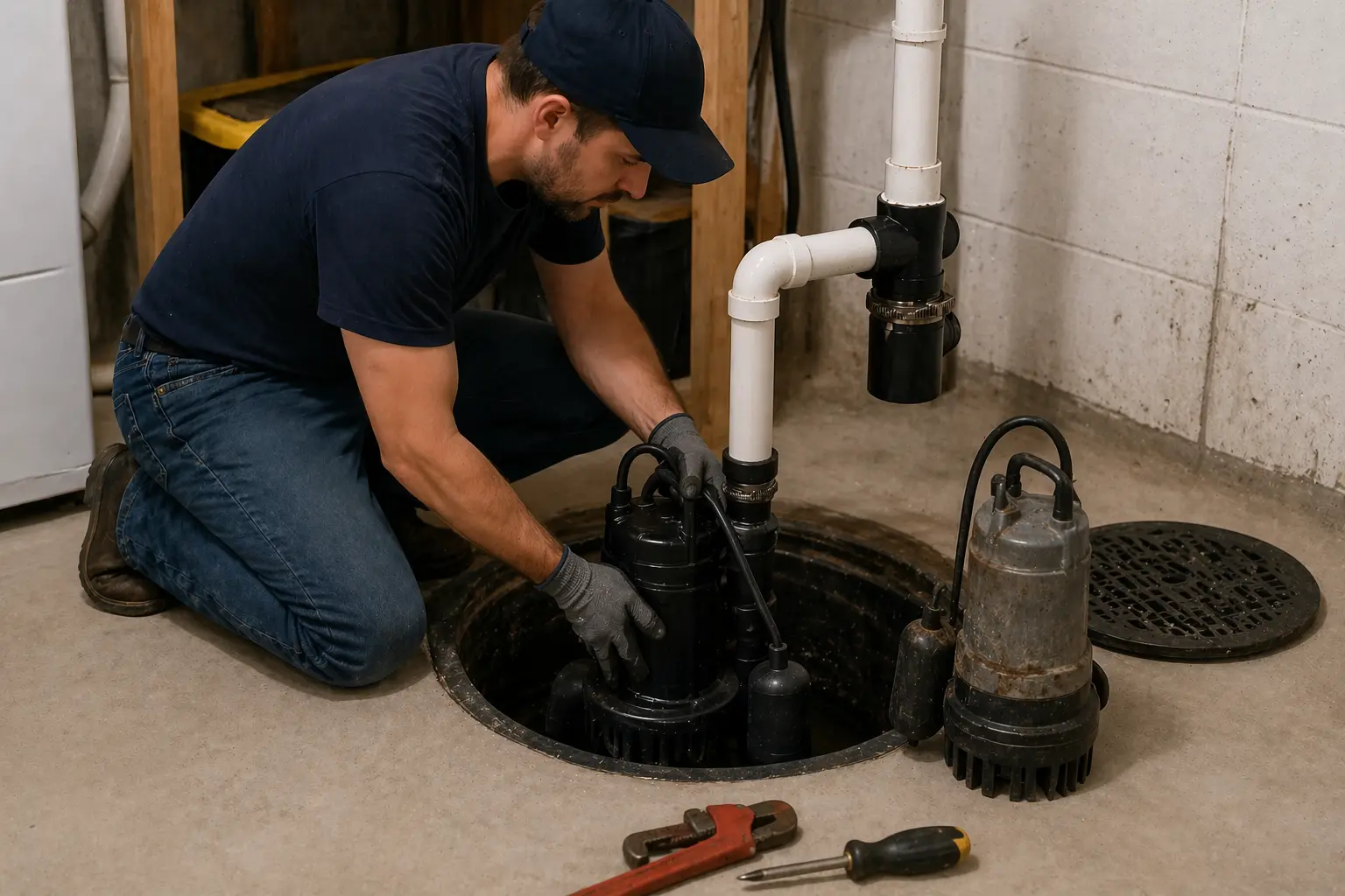 Remplacement pompe de puisard Pierrefonds-Roxboro